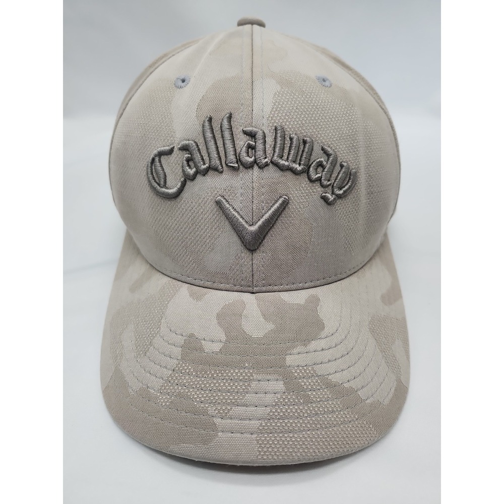 Callaway Mens Golf Hat Gray Camo Snapback
